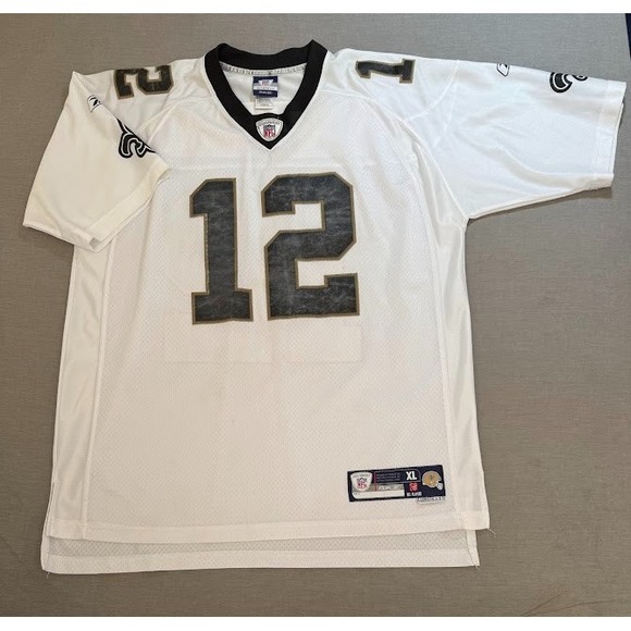 New Orleans Saints Marques Colston #12 Reebok Jersey Men XL White Helmet Tag Y2K
